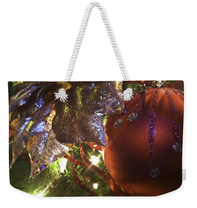 Christmas Weekender Tote Bag featuring the photograph Holiday Glitter #1 by Tim Stanley