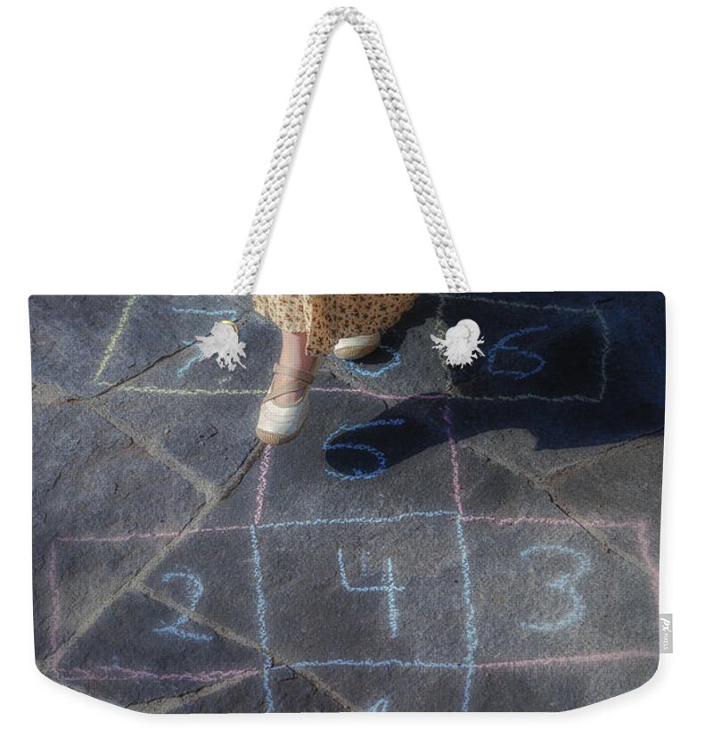 Girl Weekender Tote Bag featuring the photograph Hopscotch #1 by Joana Kruse