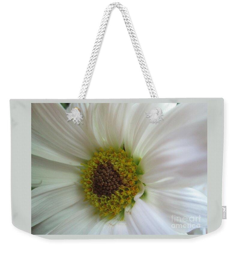 Floral Weekender Tote Bag featuring the photograph Innocence #1 by Tara Shalton