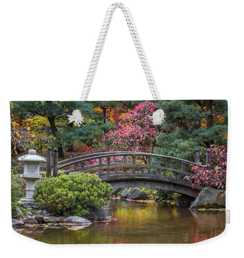 Japanese Gardens Weekender Tote Bag featuring the photograph Japanese Bridge #1 by Sebastian Musial