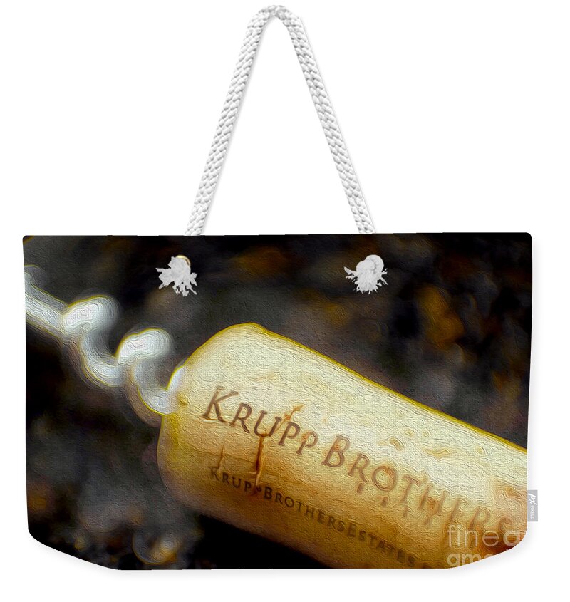 Krupp Brothers Weekender Tote Bag featuring the mixed media Krupp Cork #1 by Jon Neidert