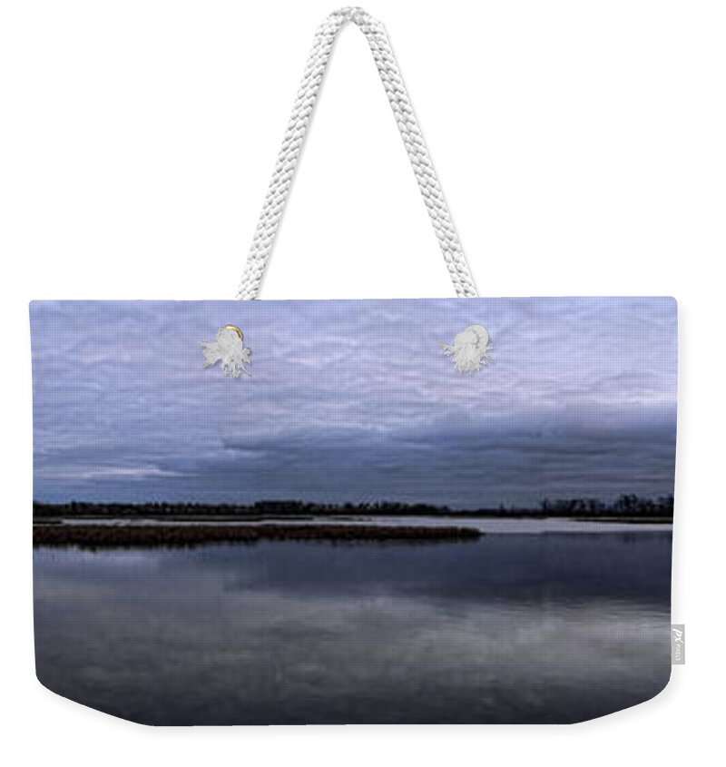 Panorama Weekender Tote Bag featuring the photograph Lake Wausau Panoramic #2 by Dale Kauzlaric