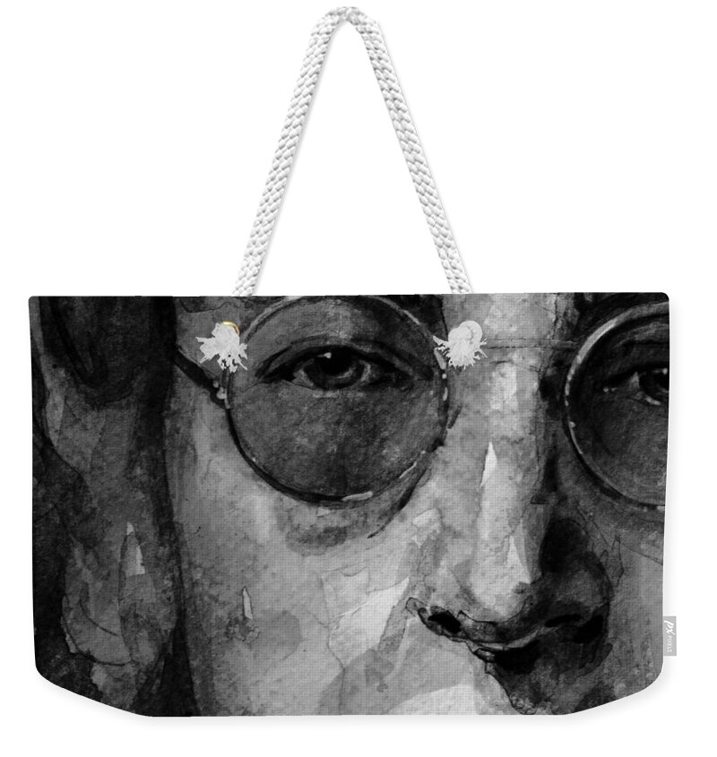 John Lennon Weekender Tote Bag featuring the painting Lennon #2 by Laur Iduc
