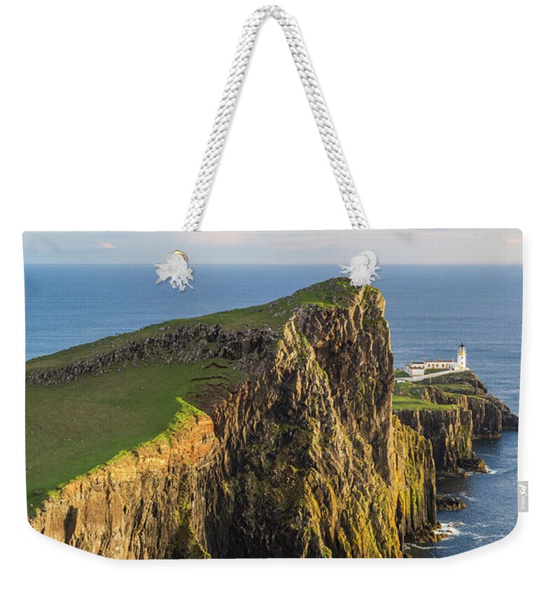 Scenics Weekender Tote Bag featuring the photograph Lighthouse, Neist Point, Isle Of Skye #1 by Peter Adams