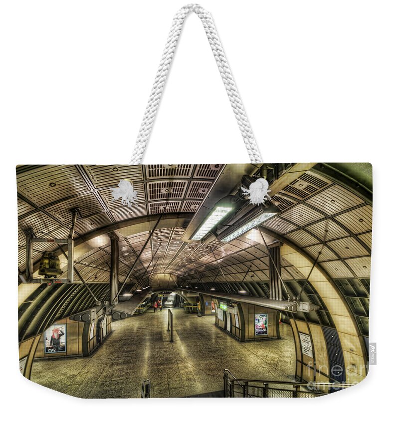 Yhun Suarez Weekender Tote Bag featuring the photograph London Bridge Station 1.0 by Yhun Suarez