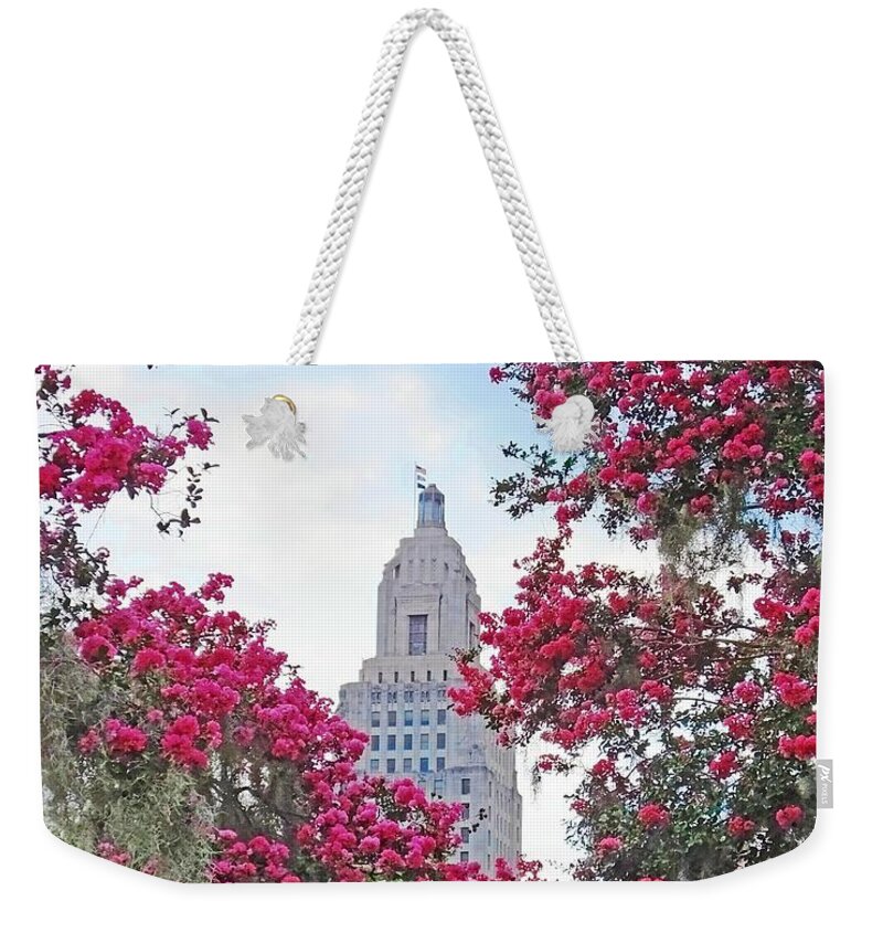 Capitol Weekender Tote Bag featuring the photograph Louisiana State Capitol #1 by Lizi Beard-Ward