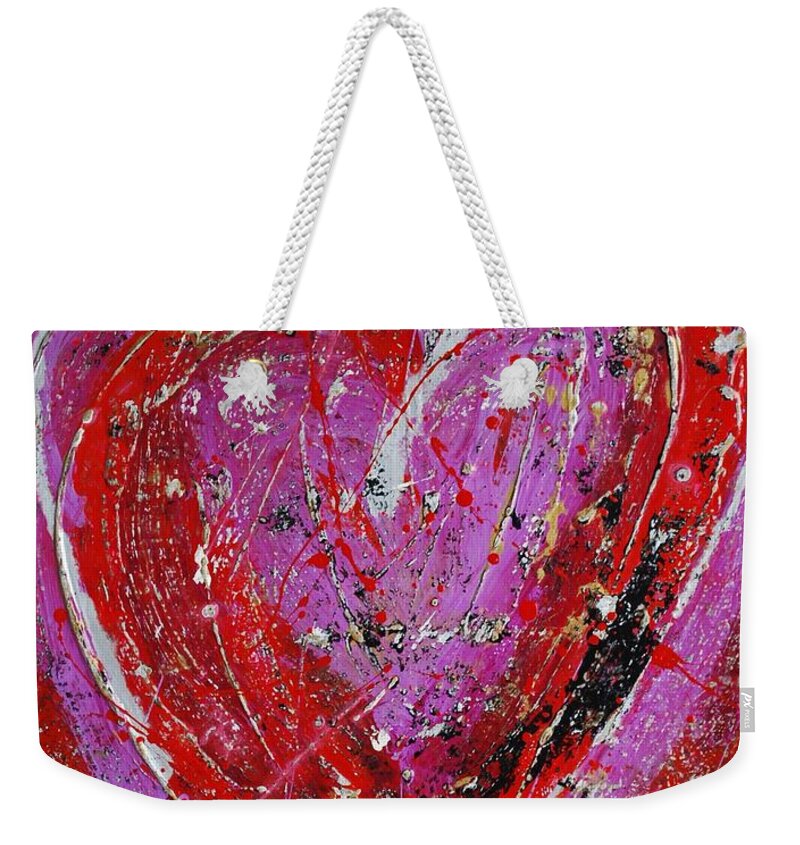 Love Weekender Tote Bag featuring the painting Love by Cleaster Cotton