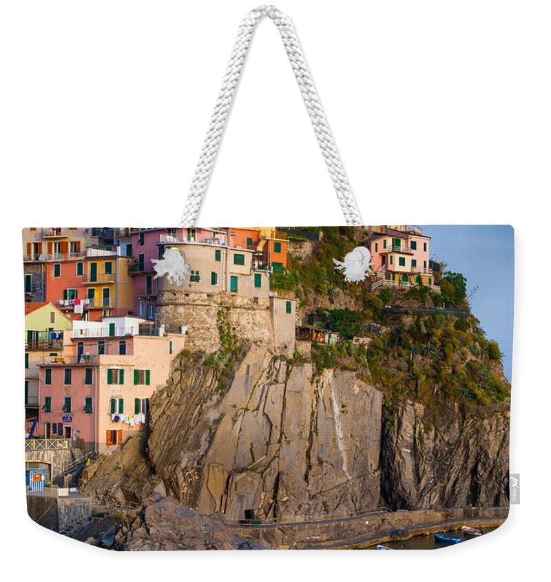 Cinque Terre Weekender Tote Bag featuring the photograph Manarola Afternoon #1 by Inge Johnsson