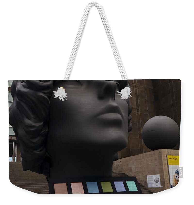 Mca Weekender Tote Bag featuring the photograph MCA Chicago Plaza Project #1 by Frank Winters