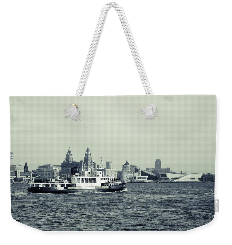 Liverpool Museum Weekender Tote Bag featuring the photograph Mersey Ferry by Spikey Mouse Photography