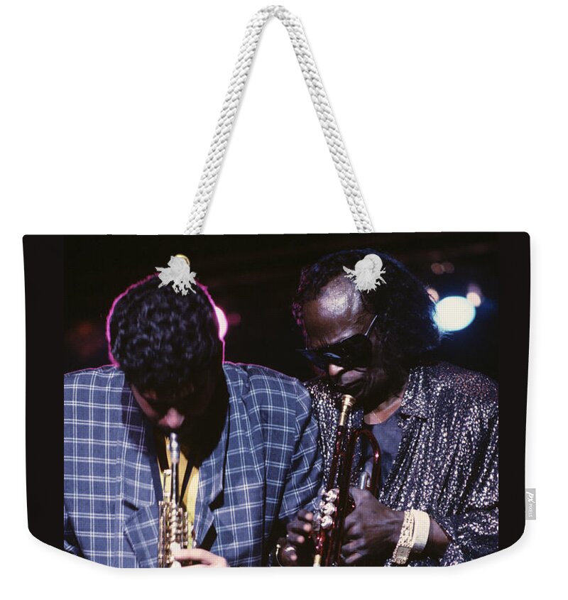 Jazz Weekender Tote Bag featuring the photograph Miles Davis #2 by Dragan Kudjerski