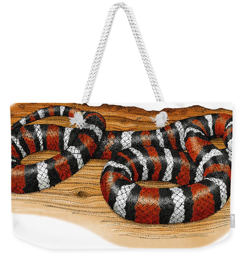Art Weekender Tote Bag featuring the photograph Mountain Kingsnake by Roger Hall