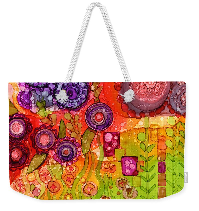 Abstract Weekender Tote Bag featuring the painting Number I #1 by Vicki Baun Barry