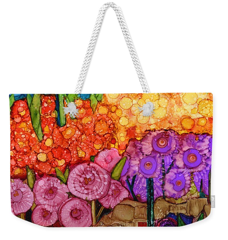 Abstract Weekender Tote Bag featuring the painting Number XII #1 by Vicki Baun Barry