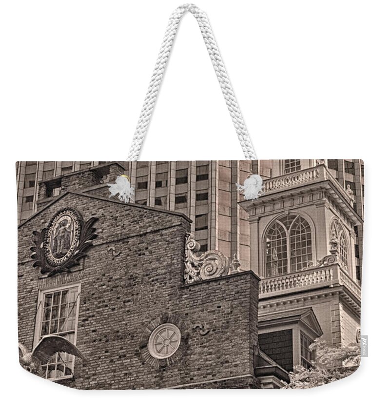 Old State House Weekender Tote Bag featuring the photograph Old State House by Joann Vitali