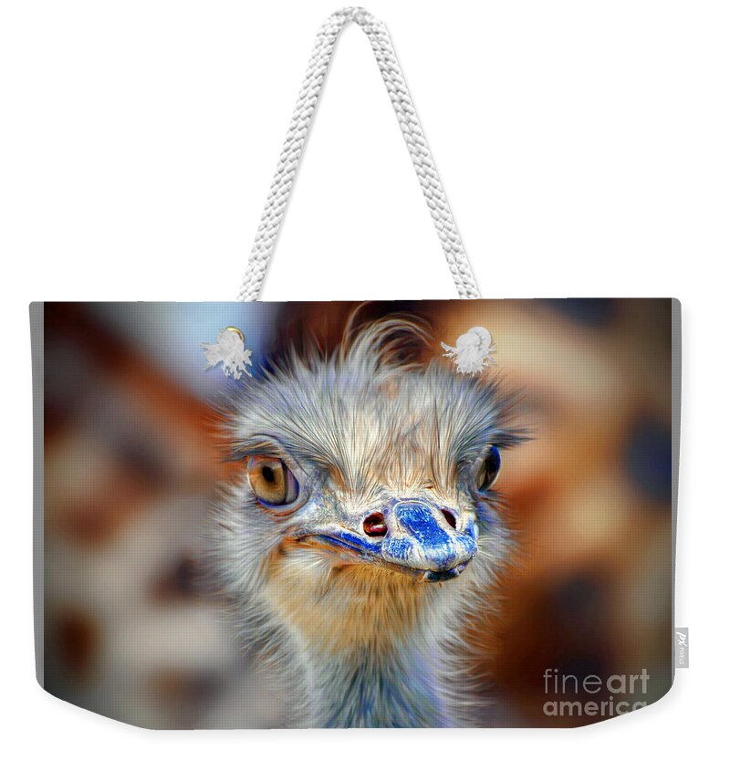 Ostrich Weekender Tote Bag featuring the photograph Ostrich by Savannah Gibbs