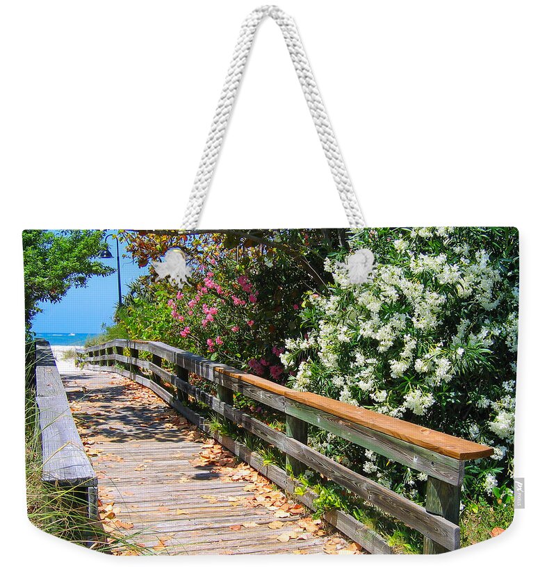 Florida Weekender Tote Bag featuring the photograph Pathway to Beach #1 by Stefan Mazzola