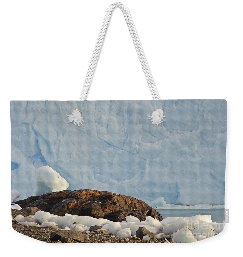 Glacier Weekender Tote Bag featuring the photograph Perito Moreno Glacier #1 by John Shaw