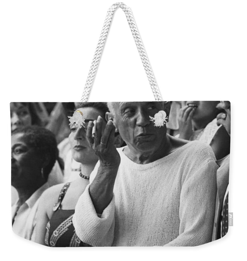 Art Weekender Tote Bag featuring the photograph Picasso & Cocteau by Brian Brake