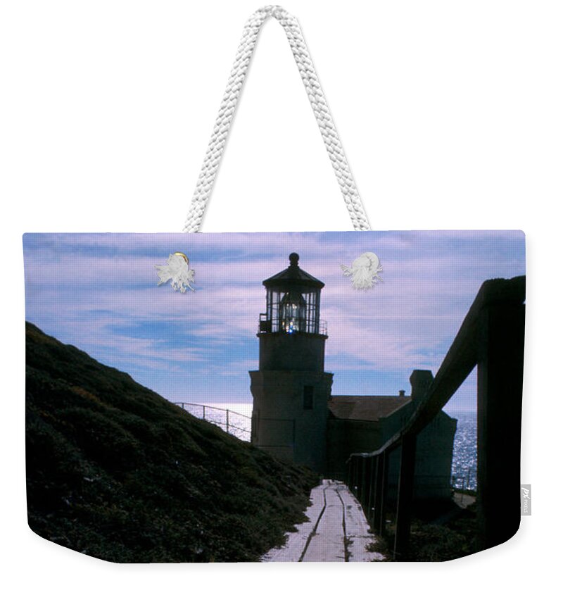 Point Weekender Tote Bag featuring the photograph Point Conception Lighthouse #3 by Jerry McElroy