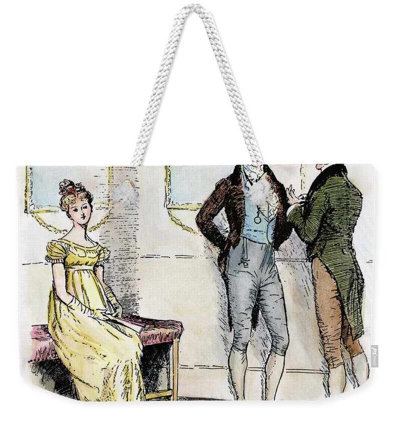 -organization- Weekender Tote Bag featuring the drawing Pride and Prejudice, 1894 by Granger