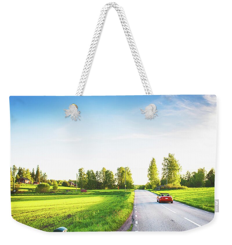 Saturated Color Weekender Tote Bag featuring the photograph Rural Scene In Sweden #1 by Knape