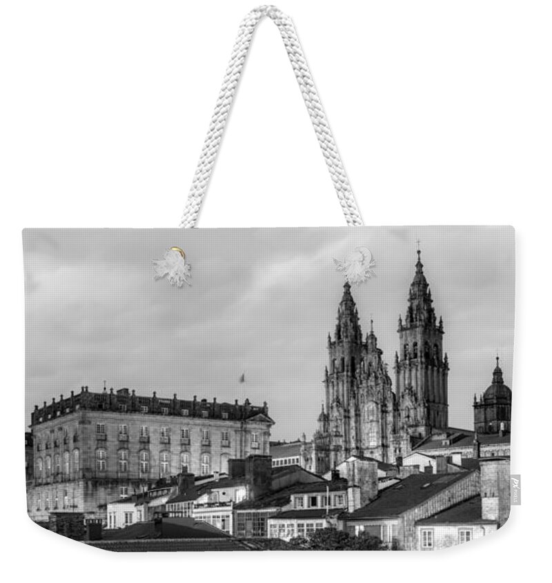 Panorama Weekender Tote Bag featuring the photograph Santiago de Compostela Cathedral Galicia Spain #1 by Pablo Avanzini