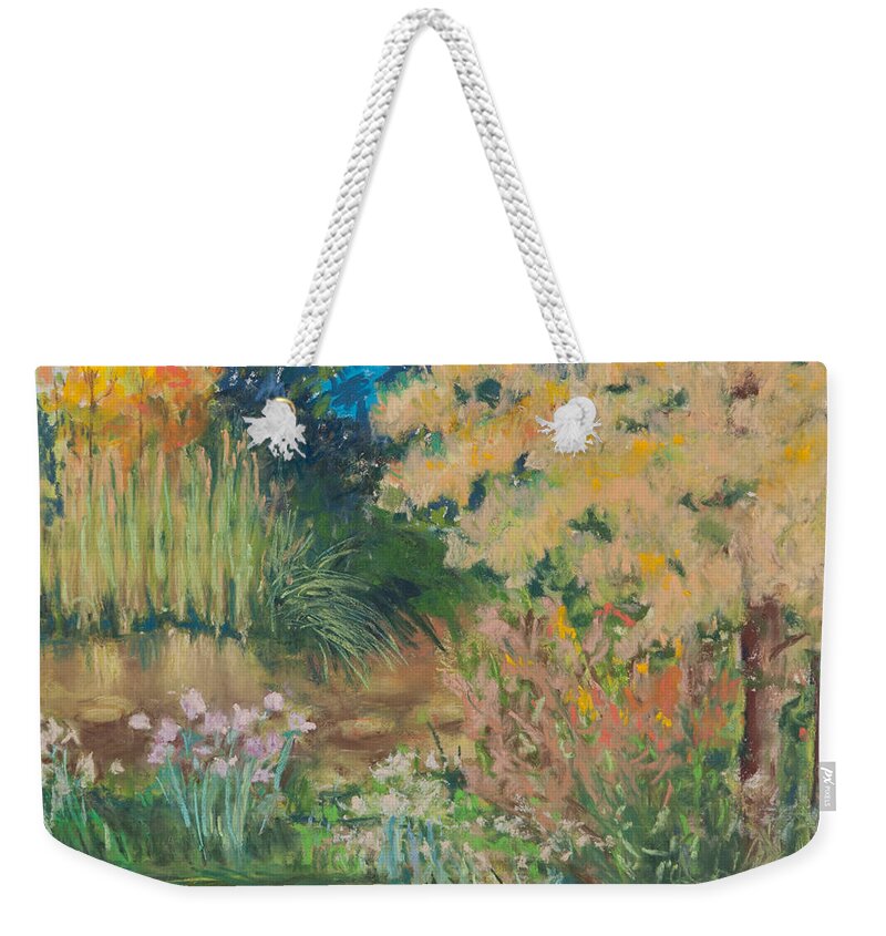 Painting Weekender Tote Bag featuring the painting Saturday Morning at North Park by Lee Beuther