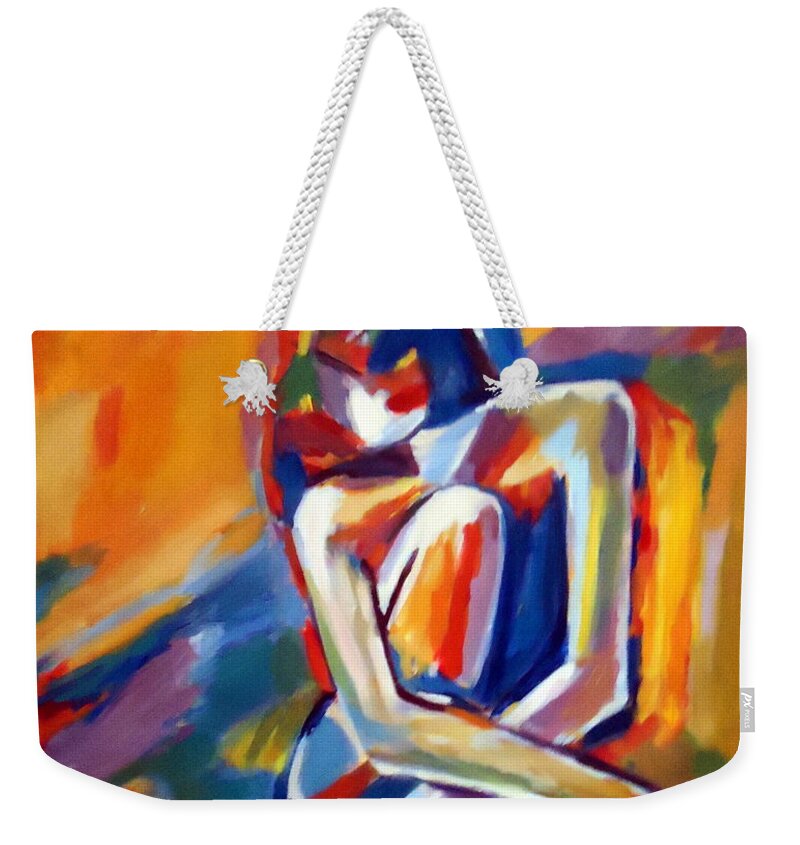 Art Weekender Tote Bag featuring the painting Seated Figure by Helena Wierzbicki