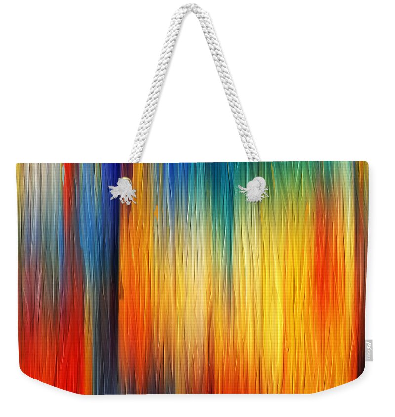 Four Seasons Weekender Tote Bag featuring the painting Shades Of Emotion #1 by Lourry Legarde