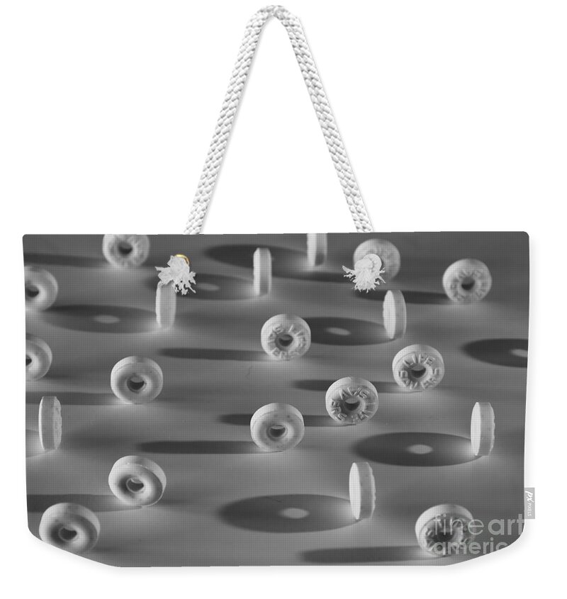 Black And White Weekender Tote Bag featuring the photograph Shadows by Sue Karski