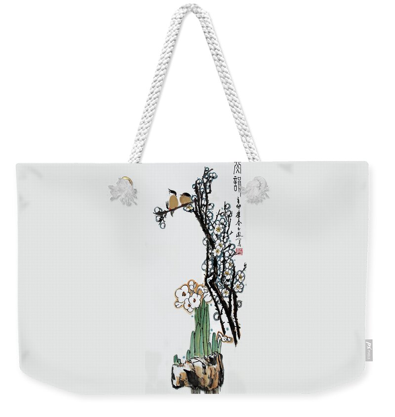 Birds Weekender Tote Bag featuring the photograph Spring Melody #3 by Yufeng Wang