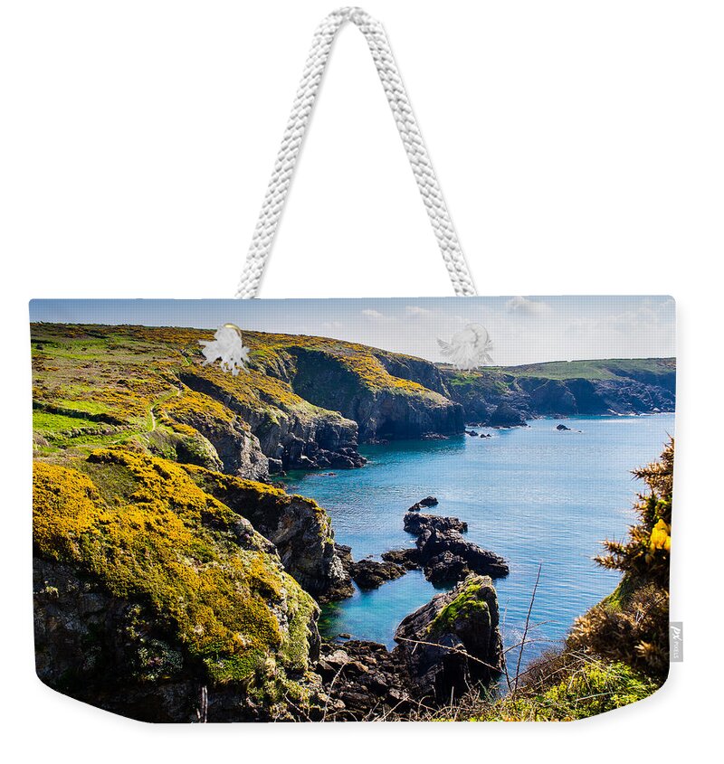 Birth Place Weekender Tote Bag featuring the photograph St Non's Bay Pembrokeshire #1 by Mark Llewellyn