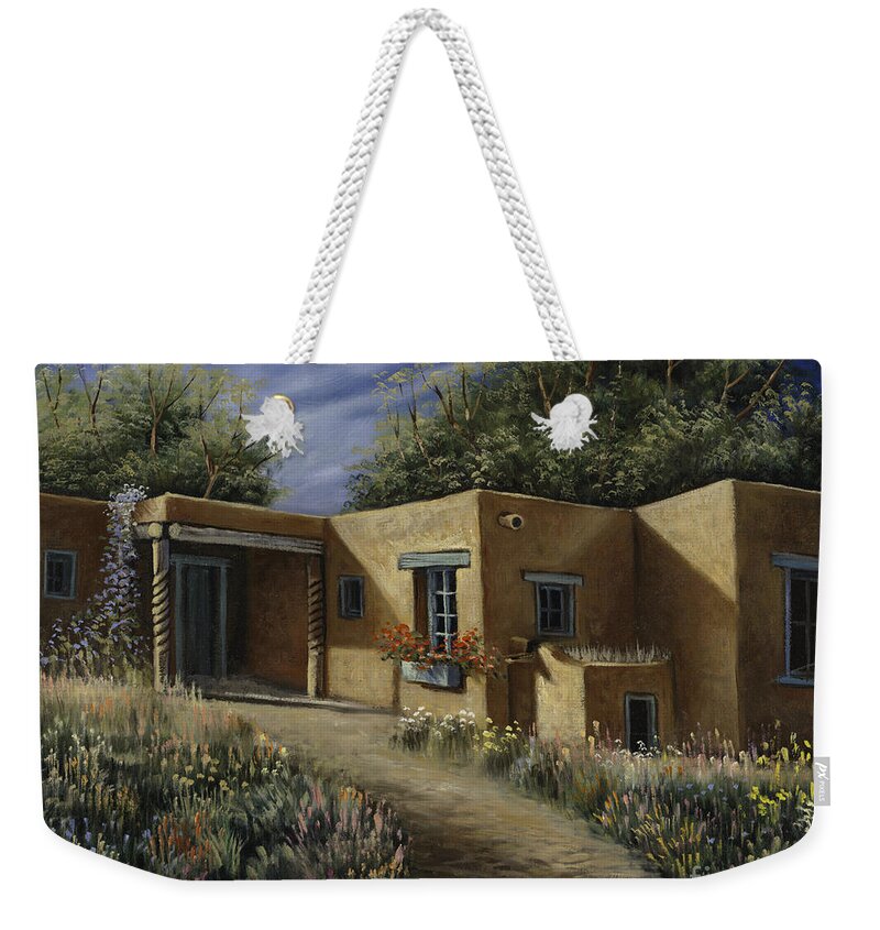 Southwest-landscape Weekender Tote Bag featuring the painting Sunny Day by Ricardo Chavez-Mendez