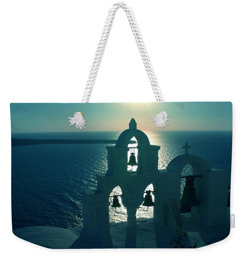 Coletteguggenheim Weekender Tote Bag featuring the photograph Sunset Santorini Greece #1 by Colette V Hera Guggenheim