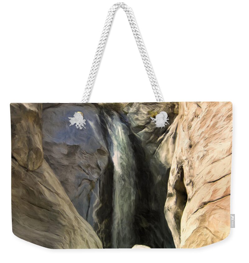 Tahquitz Falls Weekender Tote Bag featuring the painting Tahquitz Falls #1 by Dominic Piperata