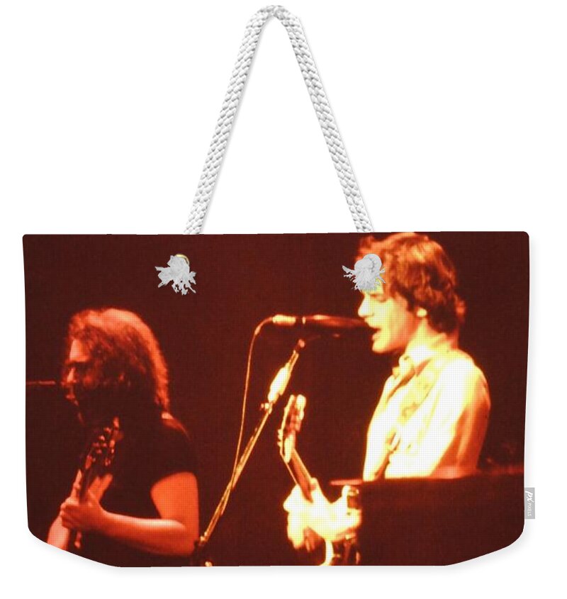 Music Weekender Tote Bag featuring the photograph In Concert - The Grateful Dead by Susan Carella