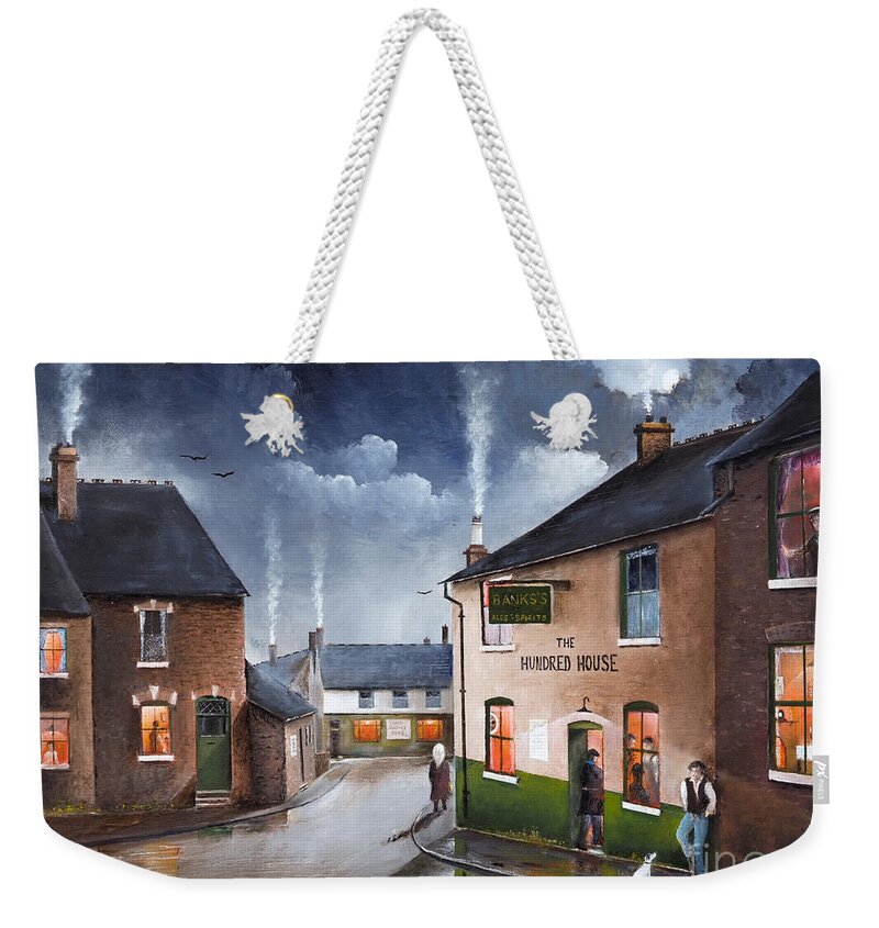 England Weekender Tote Bag featuring the painting The Hundred House, Lye, Stourbridge - England by Ken Wood