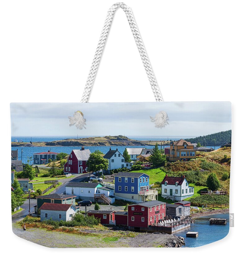 Photography Weekender Tote Bag featuring the photograph Town Of Trinity, Newfoundland #1 by Panoramic Images