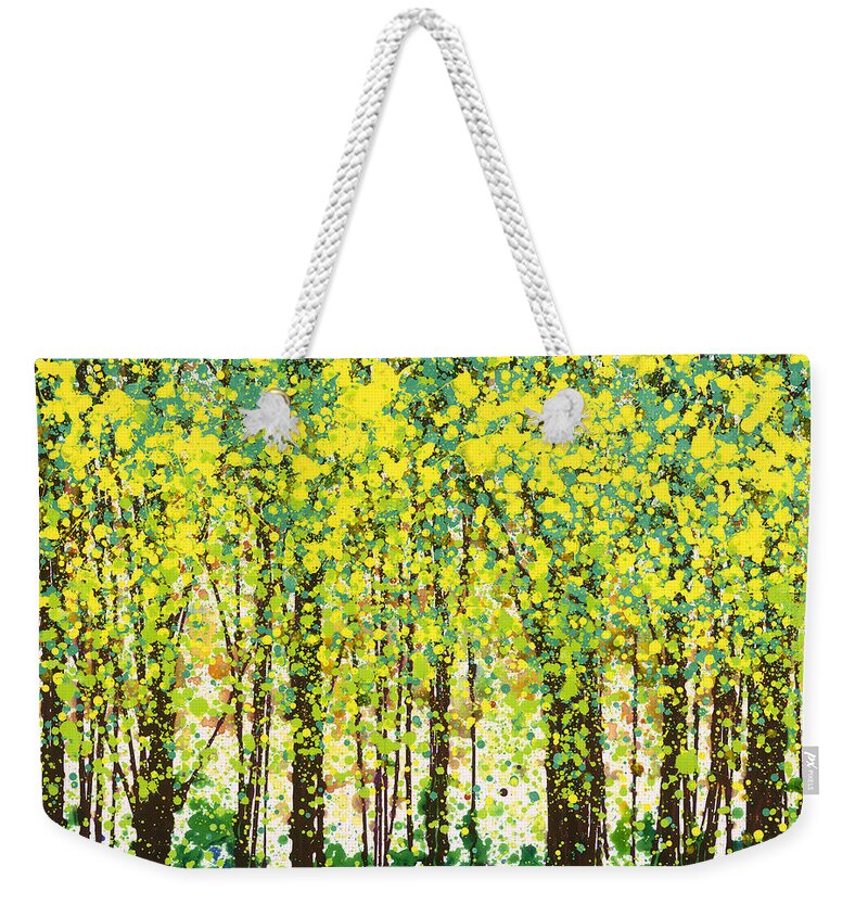 Beautiful Weekender Tote Bag featuring the painting Trees at Twilight III by Jerome Lawrence