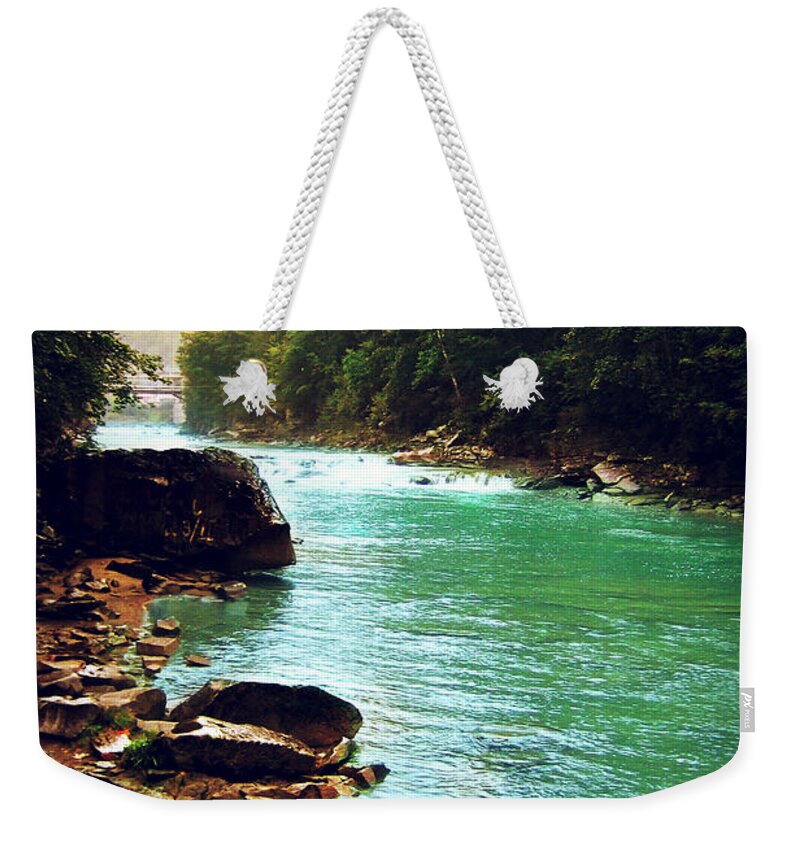 Ukraine Weekender Tote Bag featuring the photograph Ukrainian River by Kate Black