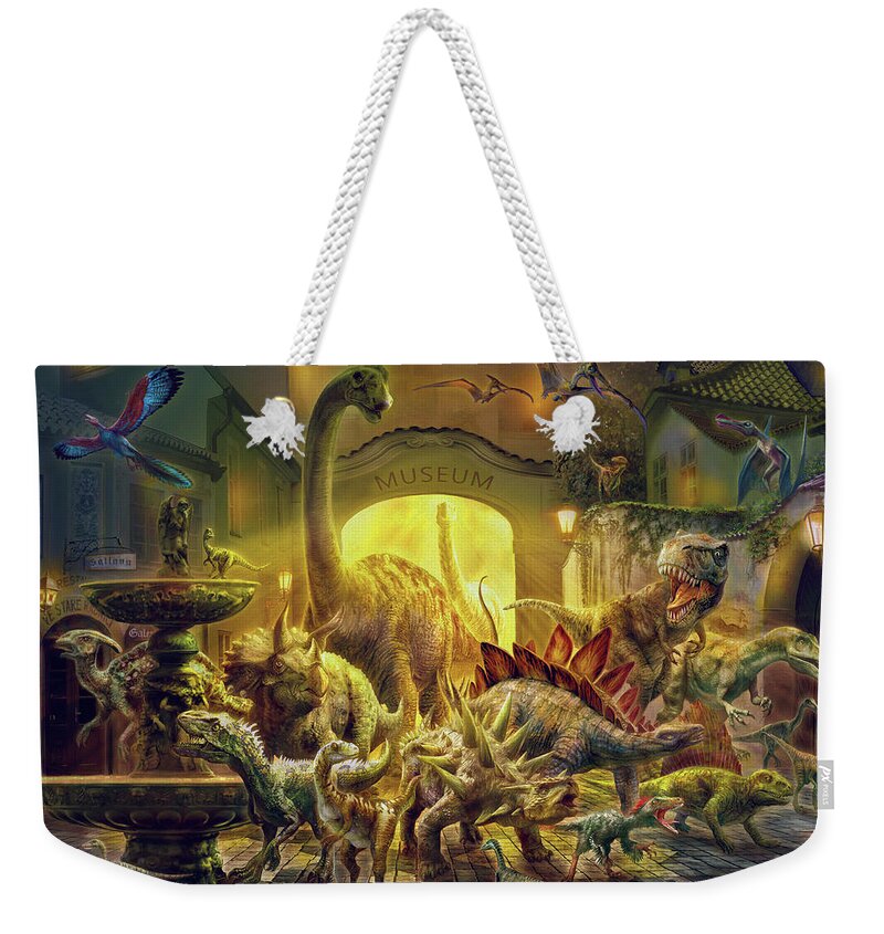 Autumn Weekender Tote Bag featuring the photograph Magical Unicorn Forest by MGL Meiklejohn Graphics Licensing