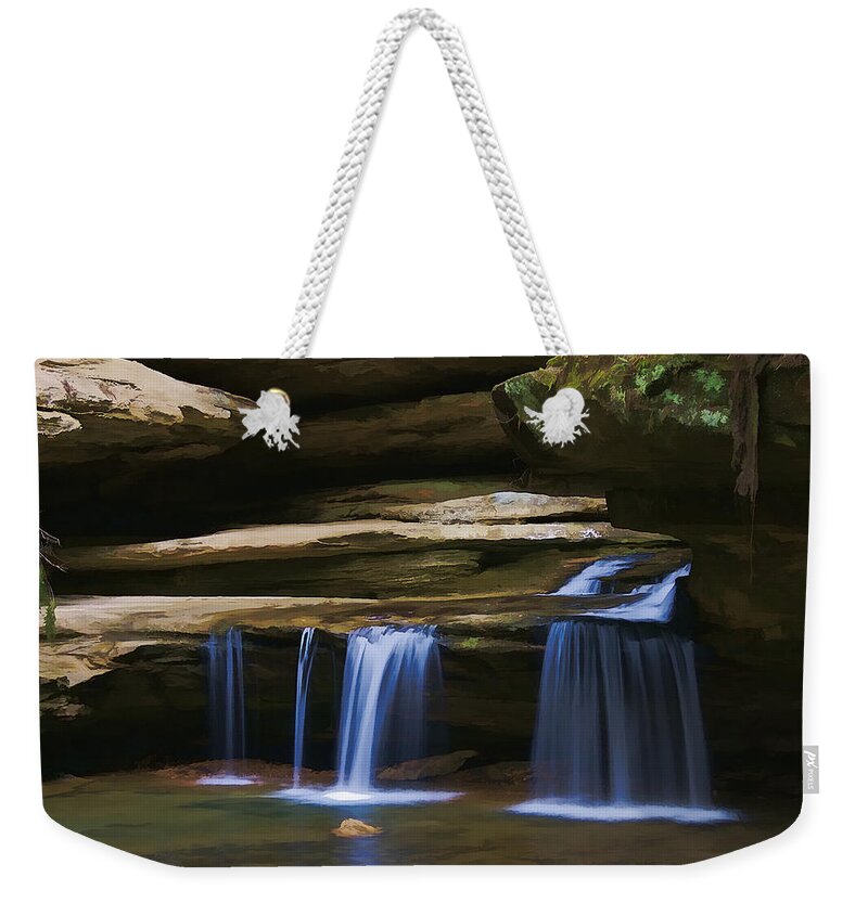Akron Weekender Tote Bag featuring the photograph Upper Falls #2 by Jack R Perry
