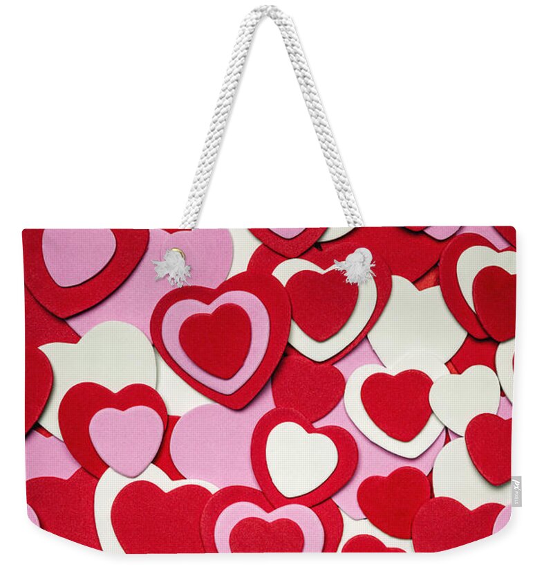 Hearts Weekender Tote Bag featuring the photograph Valentines day hearts 3 by Elena Elisseeva