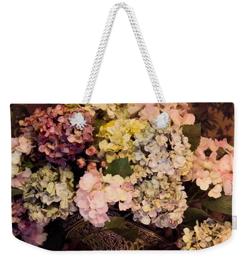 Happy Holidays Weekender Tote Bag featuring the photograph Victorian Christmas #1 by Patricia Babbitt