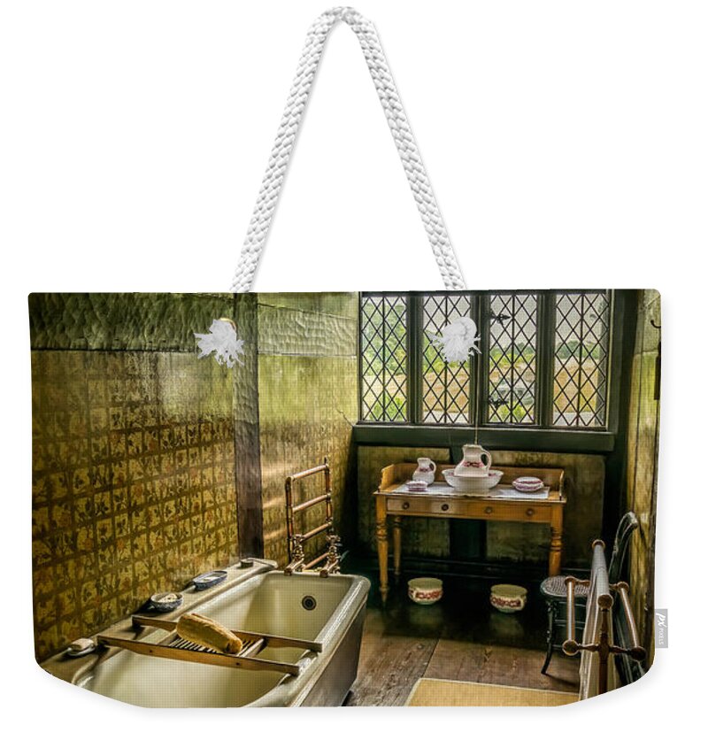 British Weekender Tote Bag featuring the photograph Victorian Wash Room #2 by Adrian Evans