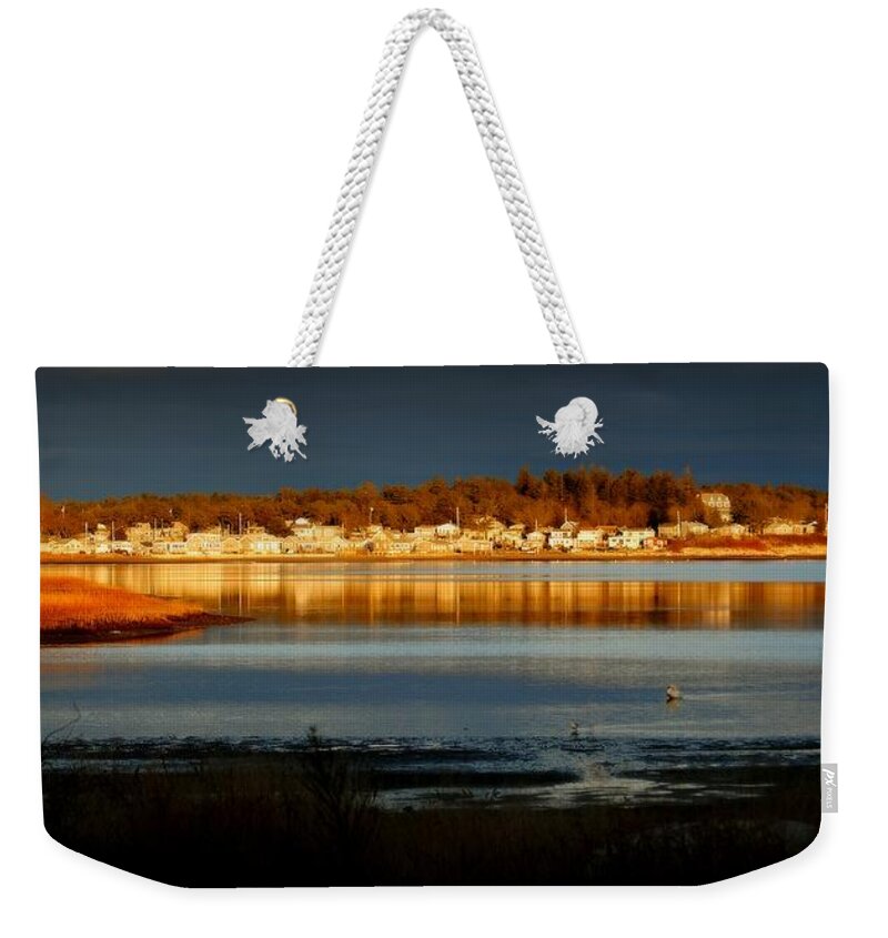 Onset Massachusetts Weekender Tote Bag featuring the photograph Weather #1 by Marysue Ryan