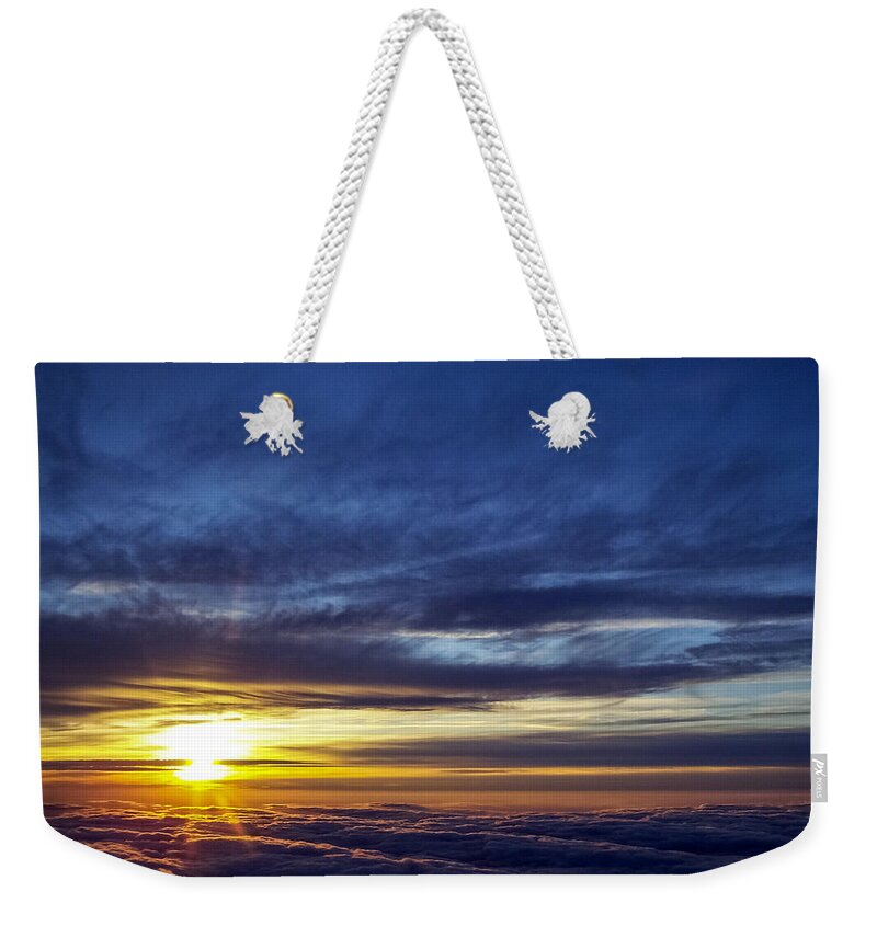 Winter Dawn Weekender Tote Bag featuring the photograph Winter Dawn over New England by Greg Reed
