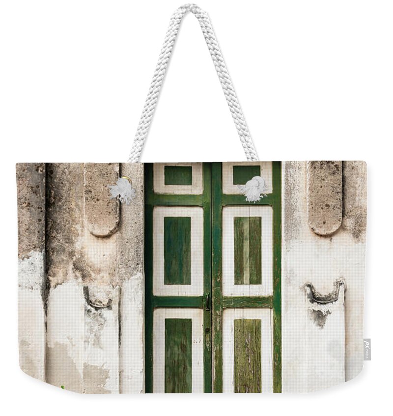 Steps Weekender Tote Bag featuring the photograph Xxxl Old Weathered Door On Deterioting #1 by Ogphoto