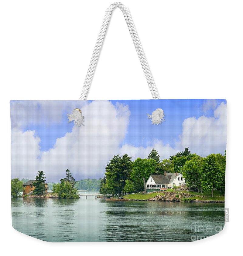 Canada Weekender Tote Bag featuring the photograph 1000 island Waterway by Brenda Kean
